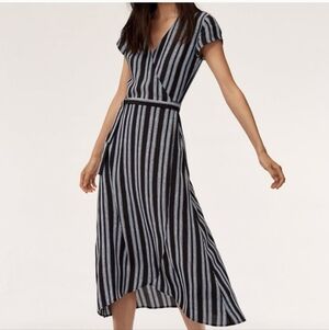 Aritzia Jessa Midi Wrap Dress